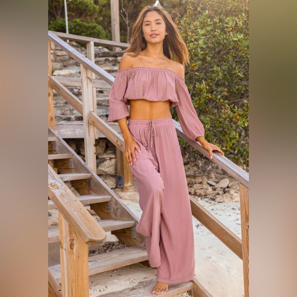 Lulu’s Grab 2 Piece Lounge Pant Set NWT